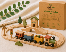 15 Wooden Train Set